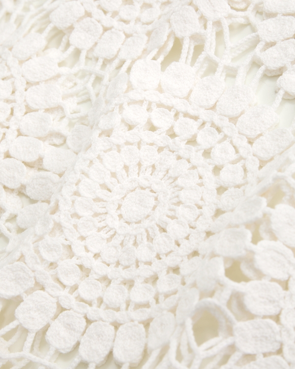 crochet contrast scallop scoop beach dress Cozumel Dress