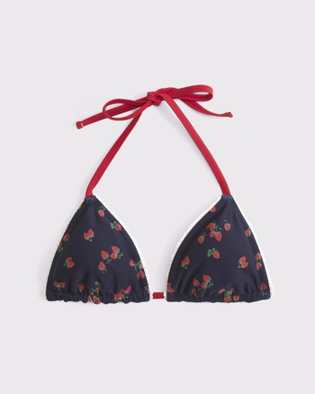 Reversible Halter String Triangle Bikini Top
