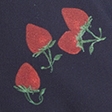 navy strawberry print