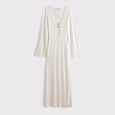 Женские платья Abercrombie & Fitch Crochet-Style Plunge Maxi Dress Coverup