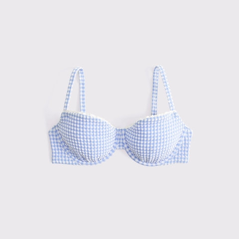 Верх бикини Seersucker Curve Love, балконет — Abercrombie & Fitch