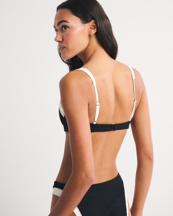 Crochet-Style Wide Strap Underwire Bikini Top