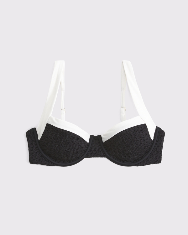 Crochet-Style Wide Strap Underwire Bikini Top