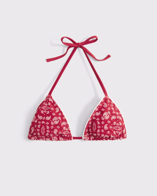 Reversible Halter String Triangle Bikini Top