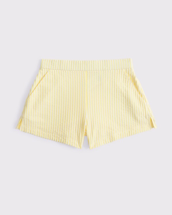 Seersucker Swim Short Coverup