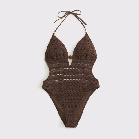 Женские купальники Abercrombie & Fitch Crochet-Style Cutout One-Piece