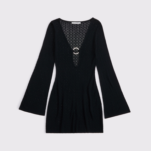 Женские платья Abercrombie & Fitch Crochet-Style Plunge Mini Dress Coverup