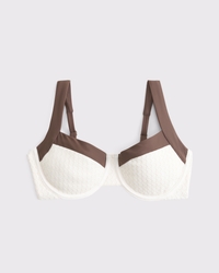 Curve Love Crochet-Style Wide Strap Underwire Bikini Top