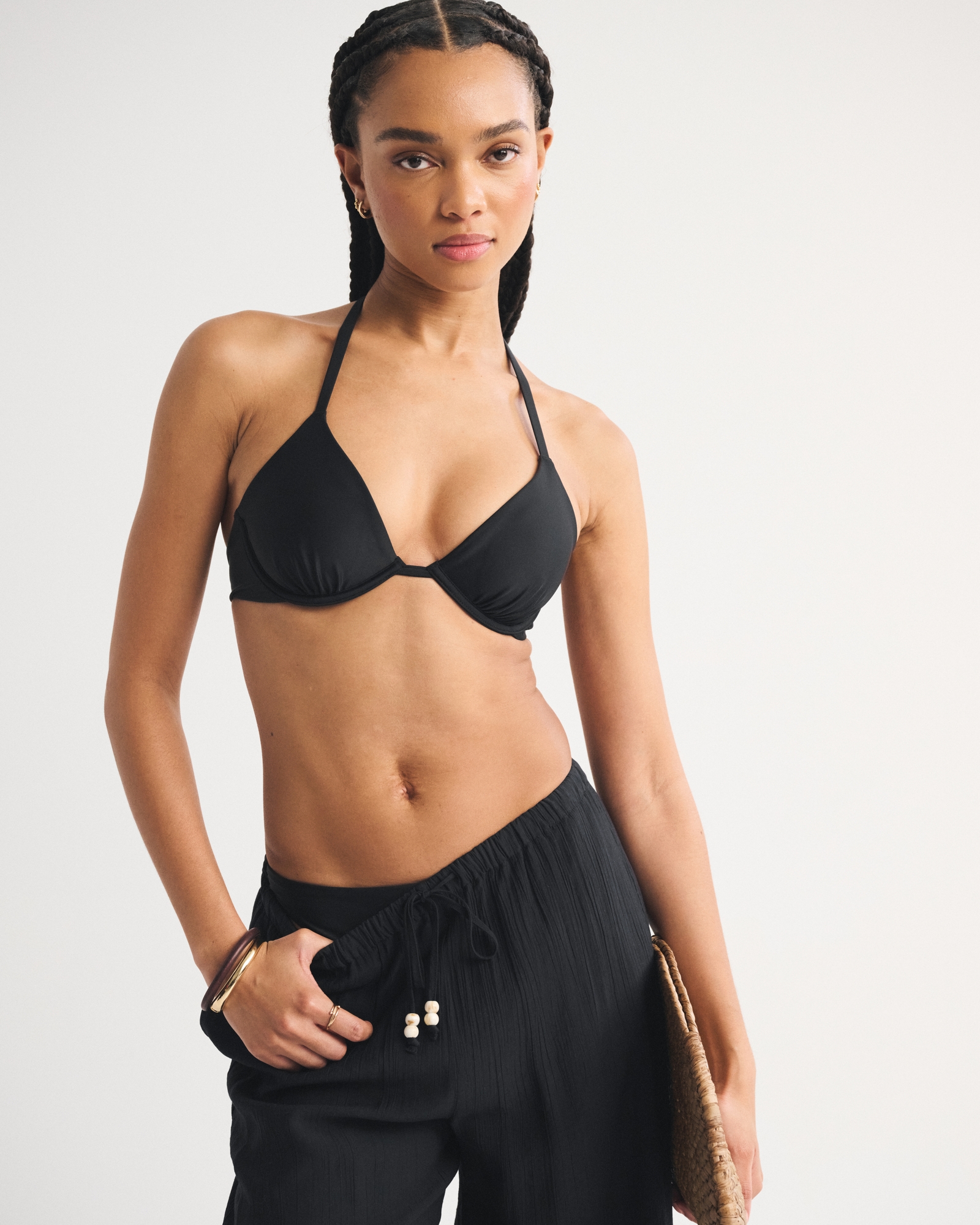 Halter Triangle Underwire Bikini Top