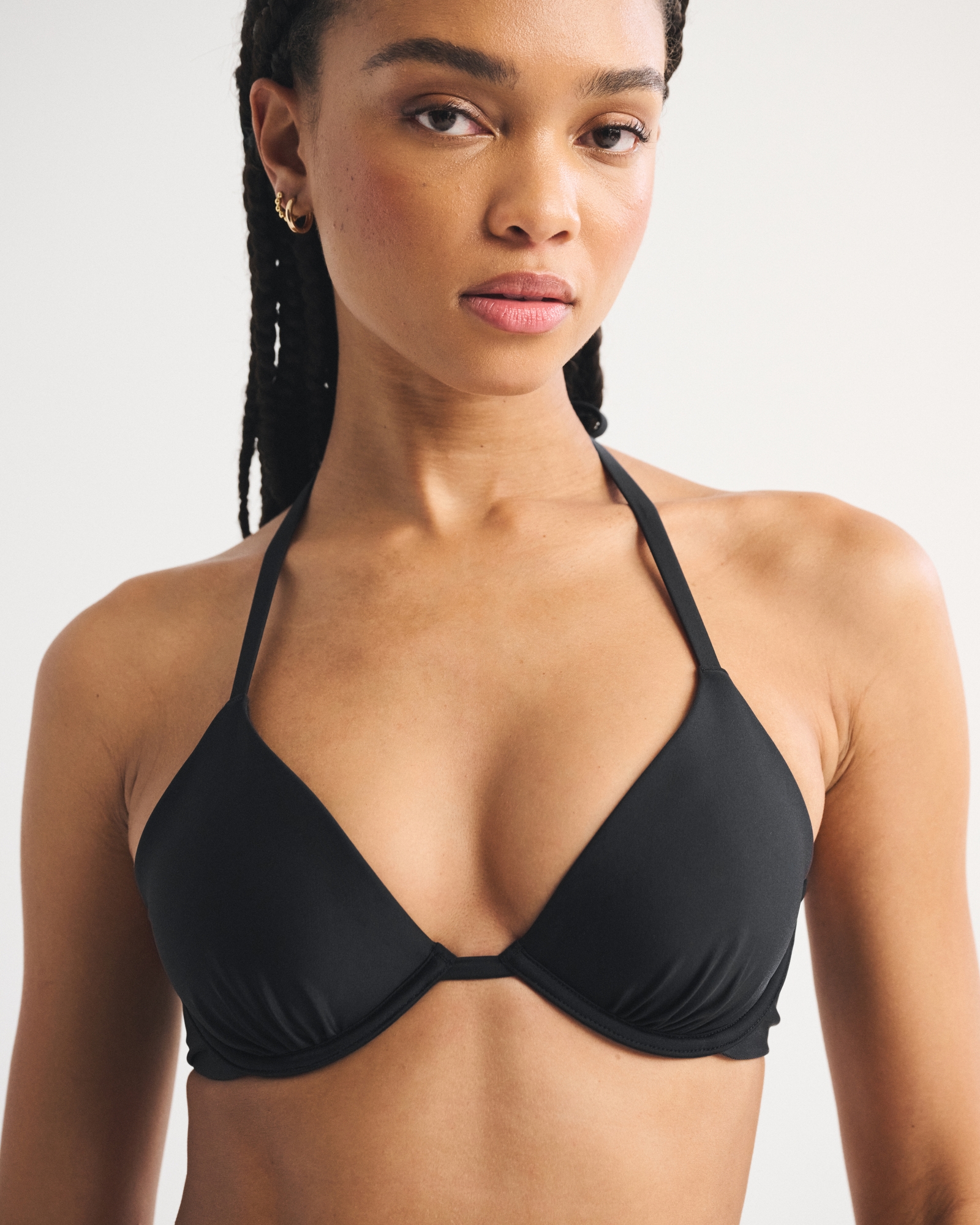 Halter Triangle Underwire Bikini Top