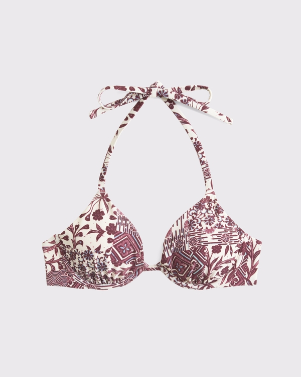Halter Triangle Underwire Bikini Top