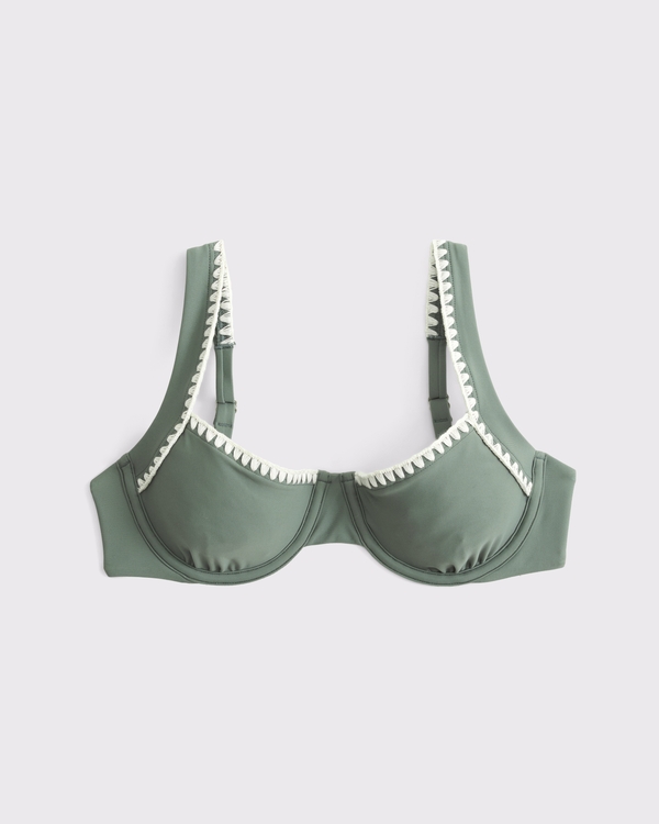 Top de bikini con aros y tirantes anchos, Sage Profundo view 1