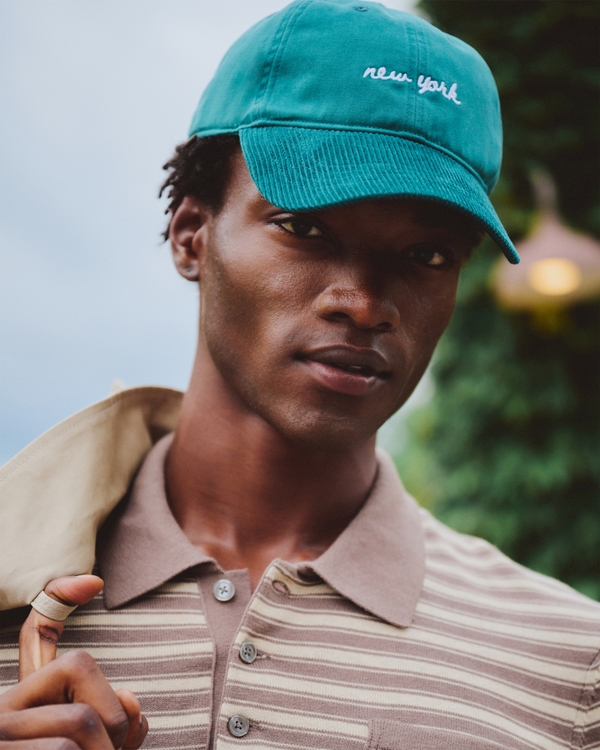 New York Baseball Hat, Green view 1