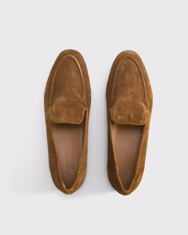 Suede Loafer, Camel Brown view 2