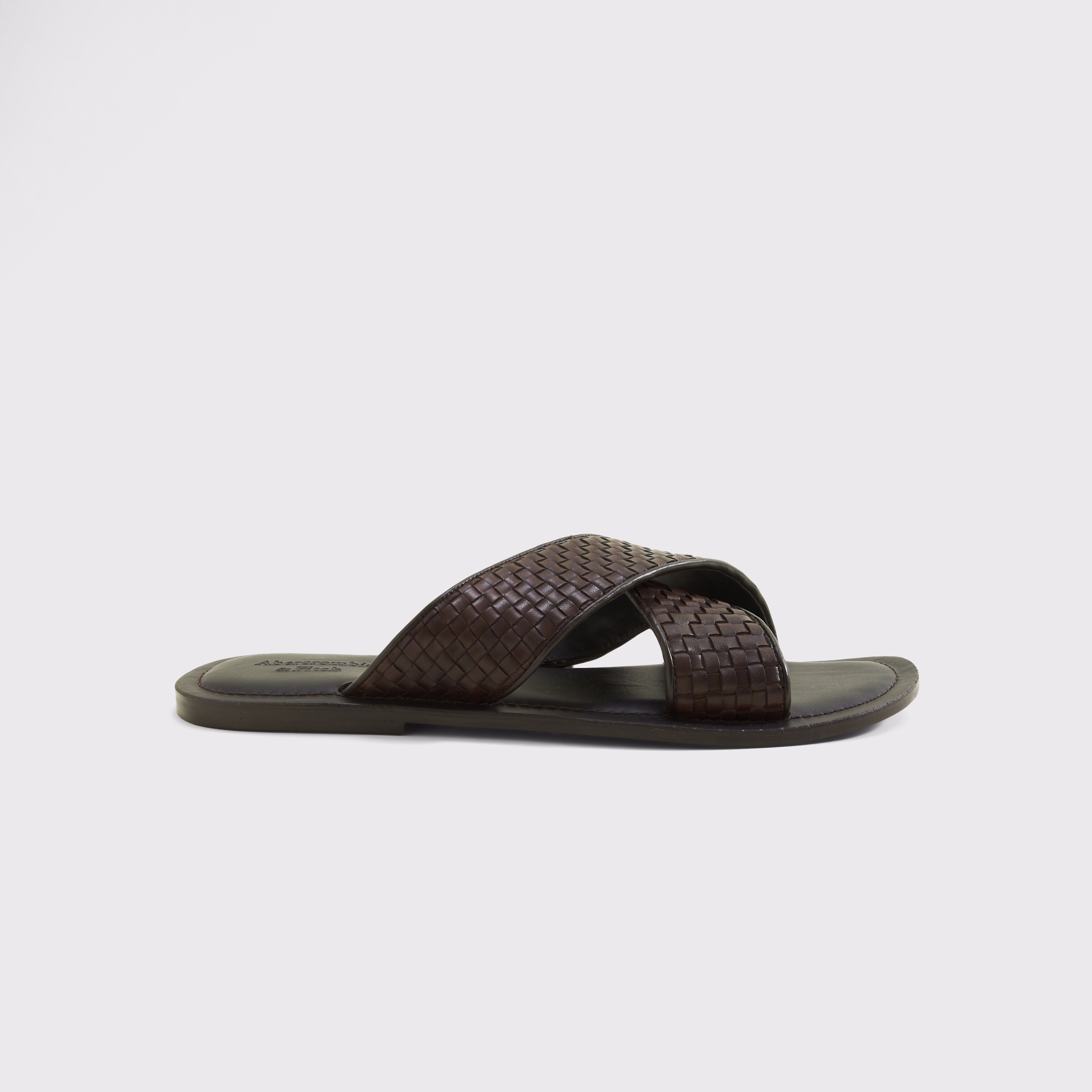 Мужские сандалии Abercrombie & Fitch Woven Leather Sandal, цвет: Коричневый — фото 1