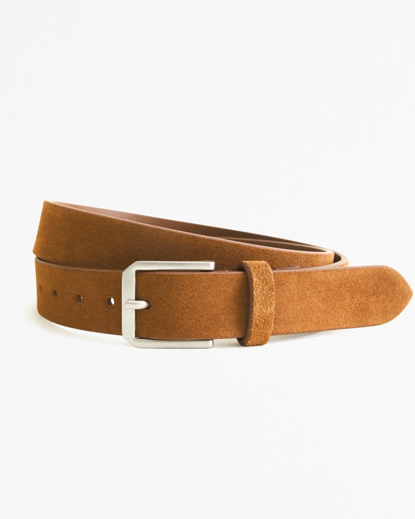 Suede Belt, Light Brown view 1