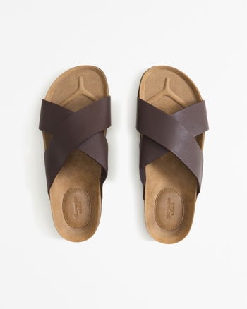Men s Crossover Cork Slides Men s Clearance Abercrombie