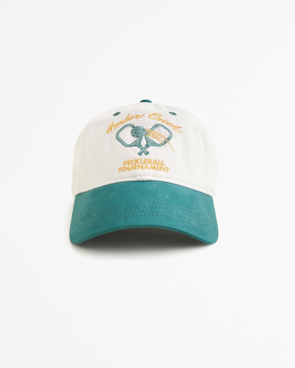 Embroidered Graphic Baseball Hat, Green