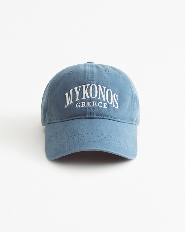Embroidered Graphic Baseball Hat, Dusk Blue