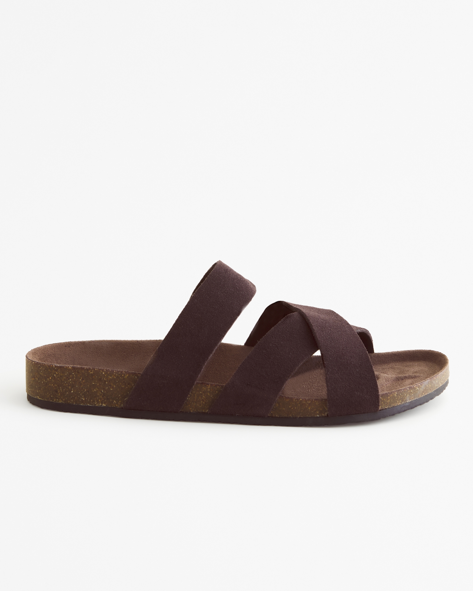 Cross-Strap Cork Sandals