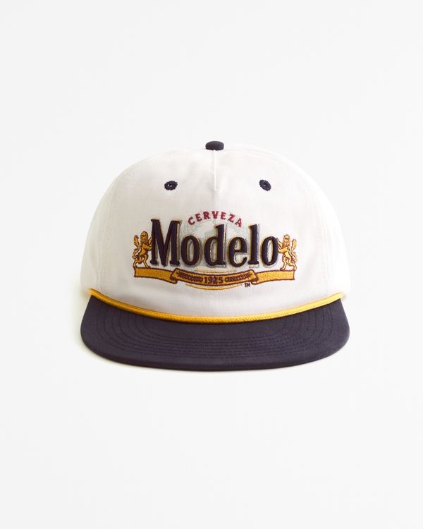 Modelo Graphic Flat Bill Hat, Cream