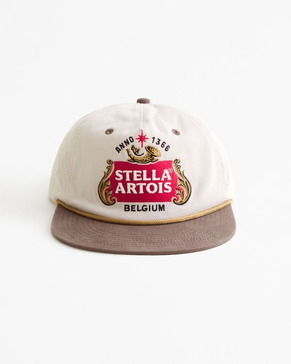 Stella Artois Graphic Flat Bill Hat, Cream-light Brown