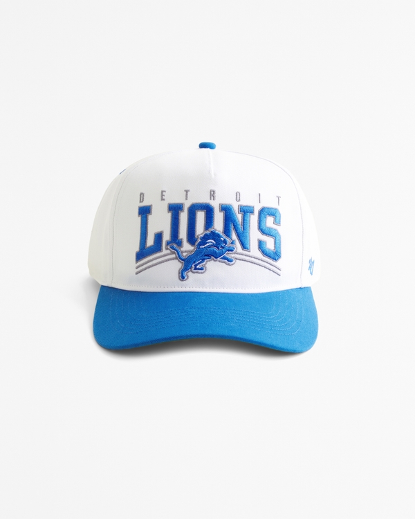 Detroit Lions Snapback Hat, White And Blue