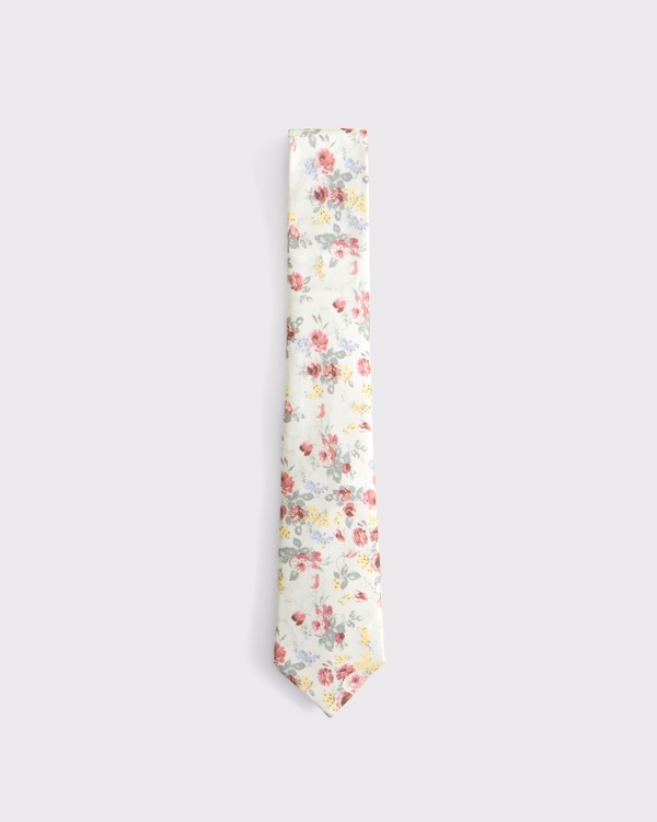 The A&F Collins Tie, Cream Floral view 1