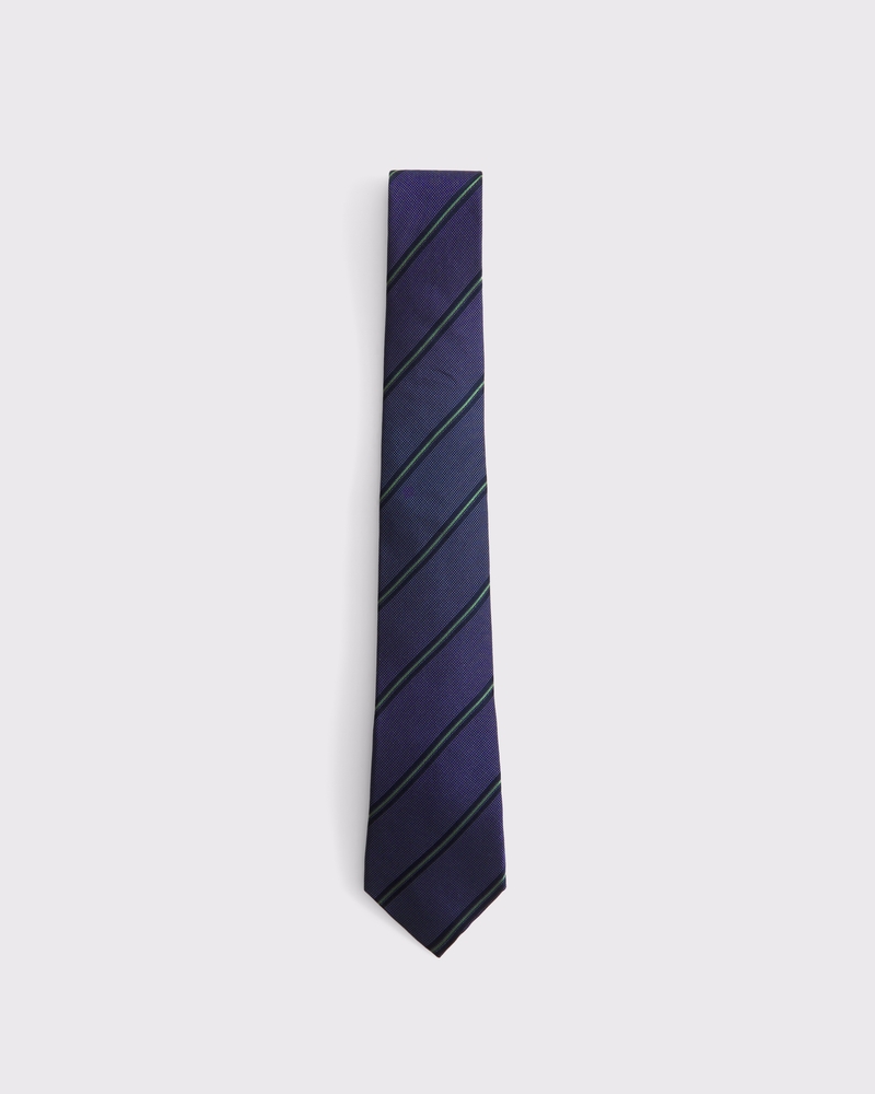 The A&F Collins Navy Stripe Tie