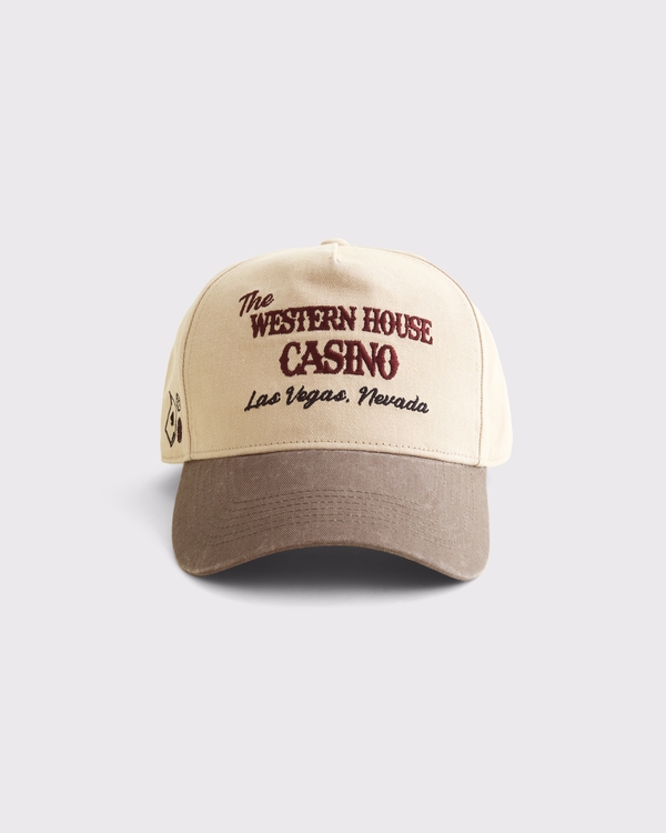 Western House Casino Snapback Hat, Soft Caramel view 1