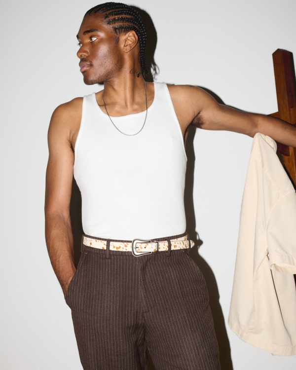 Pony Print Belt, Brown Pattern view 1