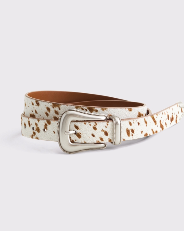 Pony Print Belt, Brown Pattern view 2