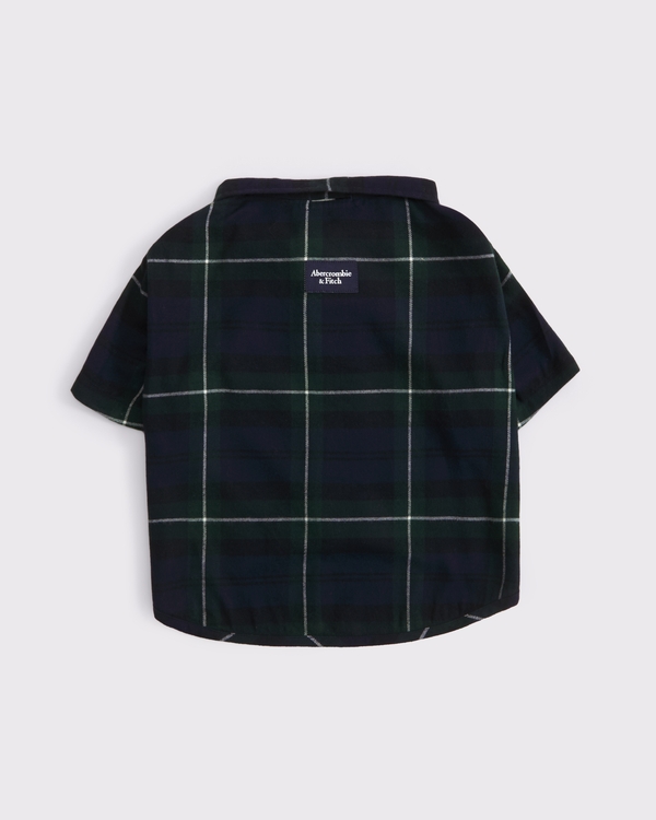 A&F Pet Flannel, Navy Plaid view 1