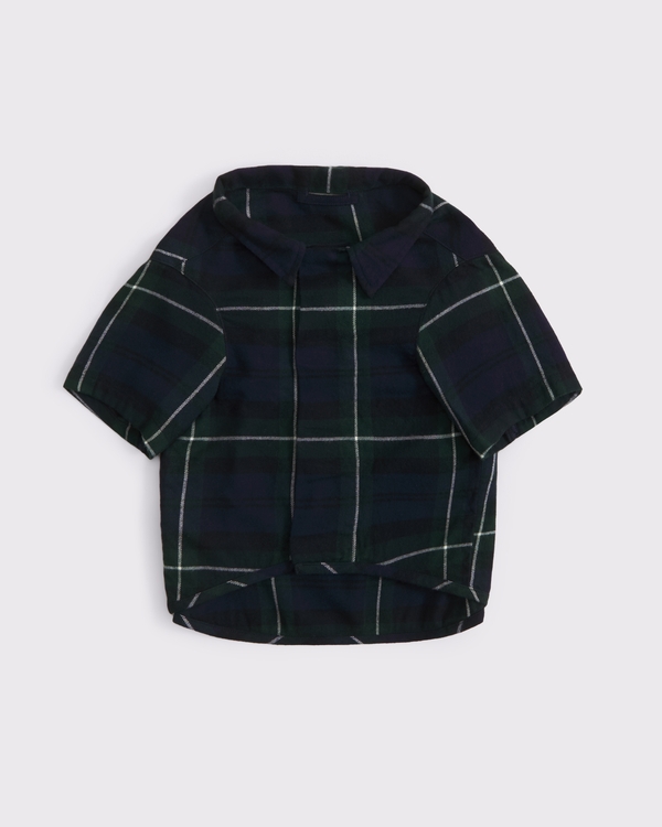 A&F Pet Flannel, Navy Plaid view 2