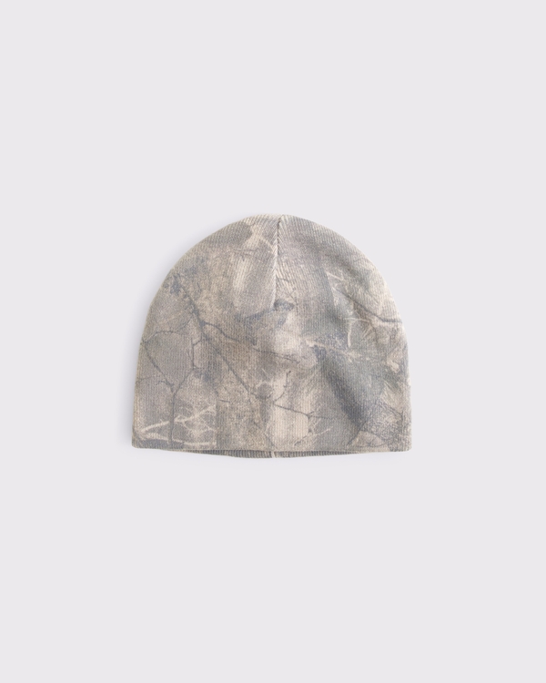 Skull Beanie, Taupe Camo view 1