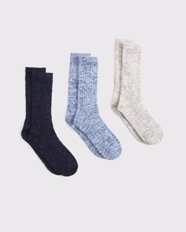 3-Pack Camp Socks, Blue Multicolor view 1