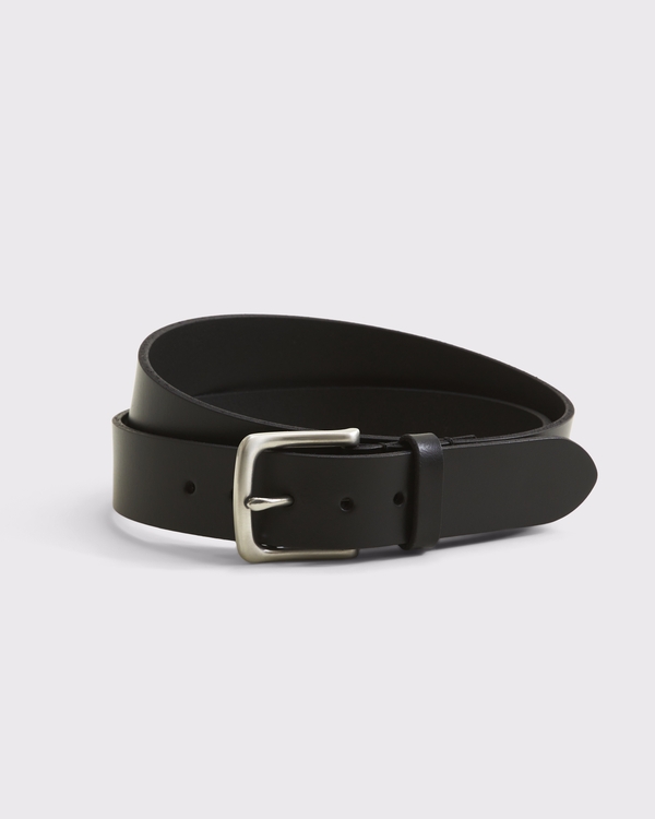 Leather Belt, Black view 1