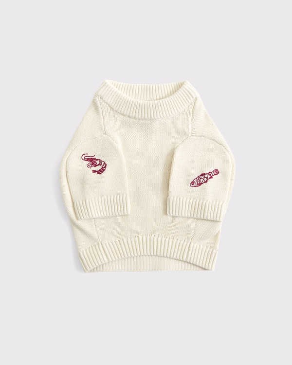 Graphic Pet Sweater, Cream view 2