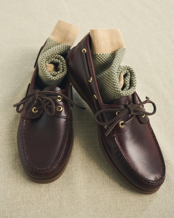 Sperry Authentic Original Men's 2-Eye Boat Shoe, Dark Brown view 1