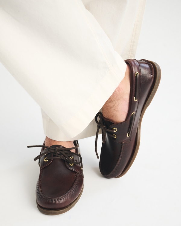 Sperry Authentic Original Men's 2-Eye Boat Shoe, Dark Brown view 2