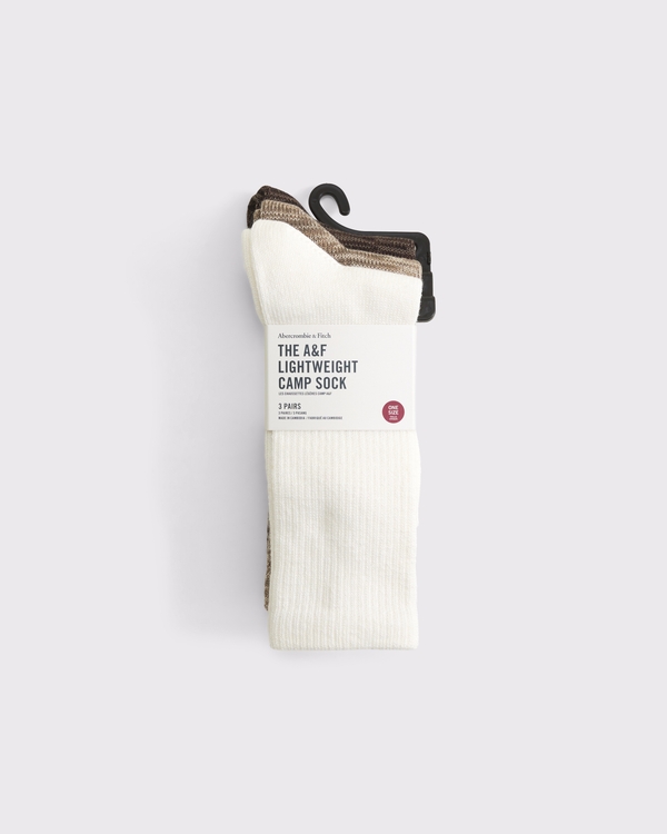 3-Pack Camp Socks, Brown Multipack view 2
