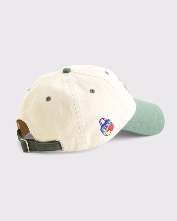 Gorra de béisbol con estampa de Bodega, Verde view 2