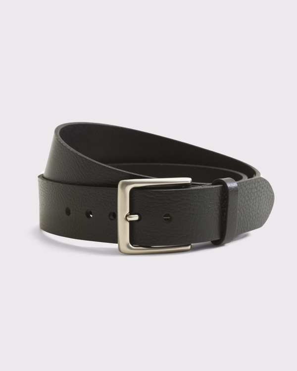 Leather Belt, Black view 1