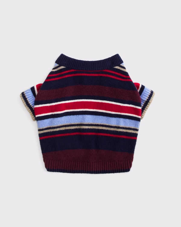 Pet Sweater, Navy Stripe view 1
