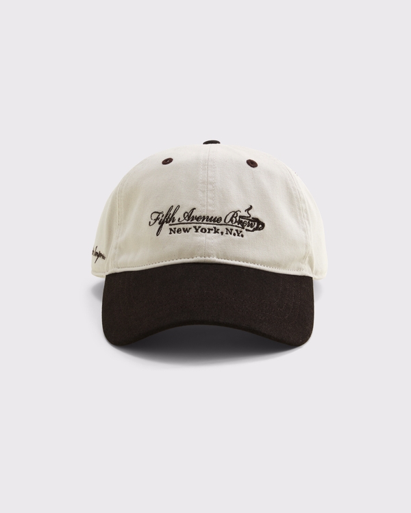 New York Graphic Baseball Hat, Brown view 1