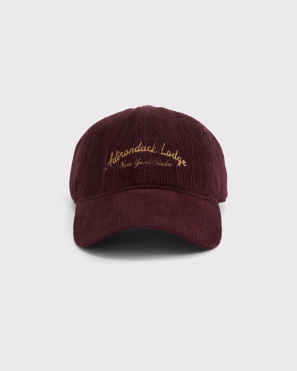 New York Graphic Baseball Hat, Red Wine view 1