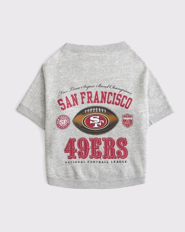 San Francisco 49ers Pet Sweatshirt, Gray-49ers view 1