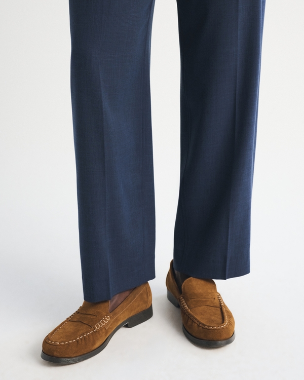 Suede Loafers, Brown view 1