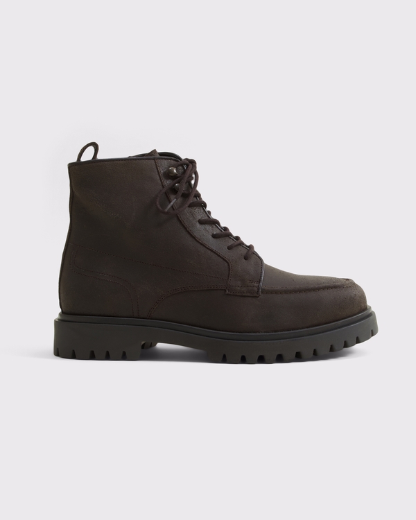 Leather Boots, Brown view 1