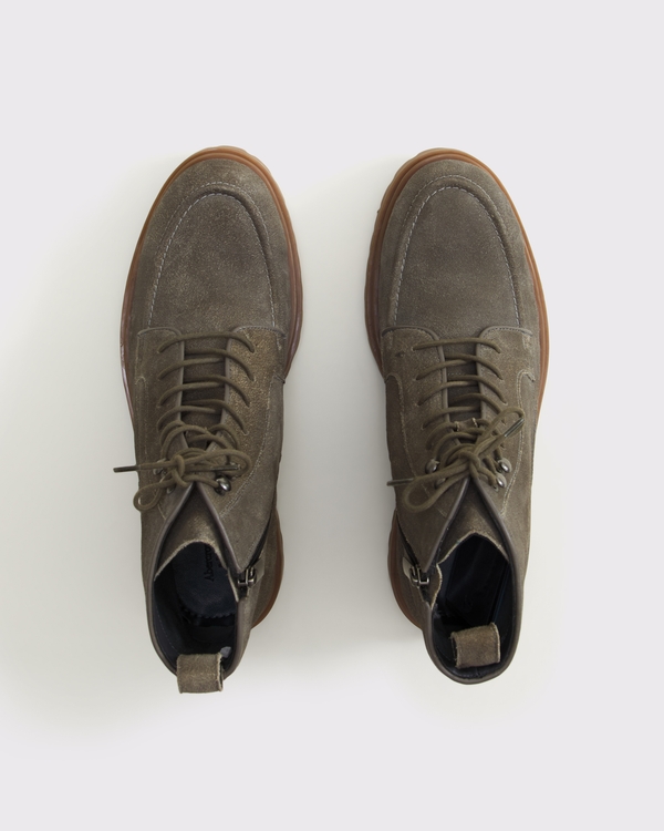 Leather Boots, Olive view 2